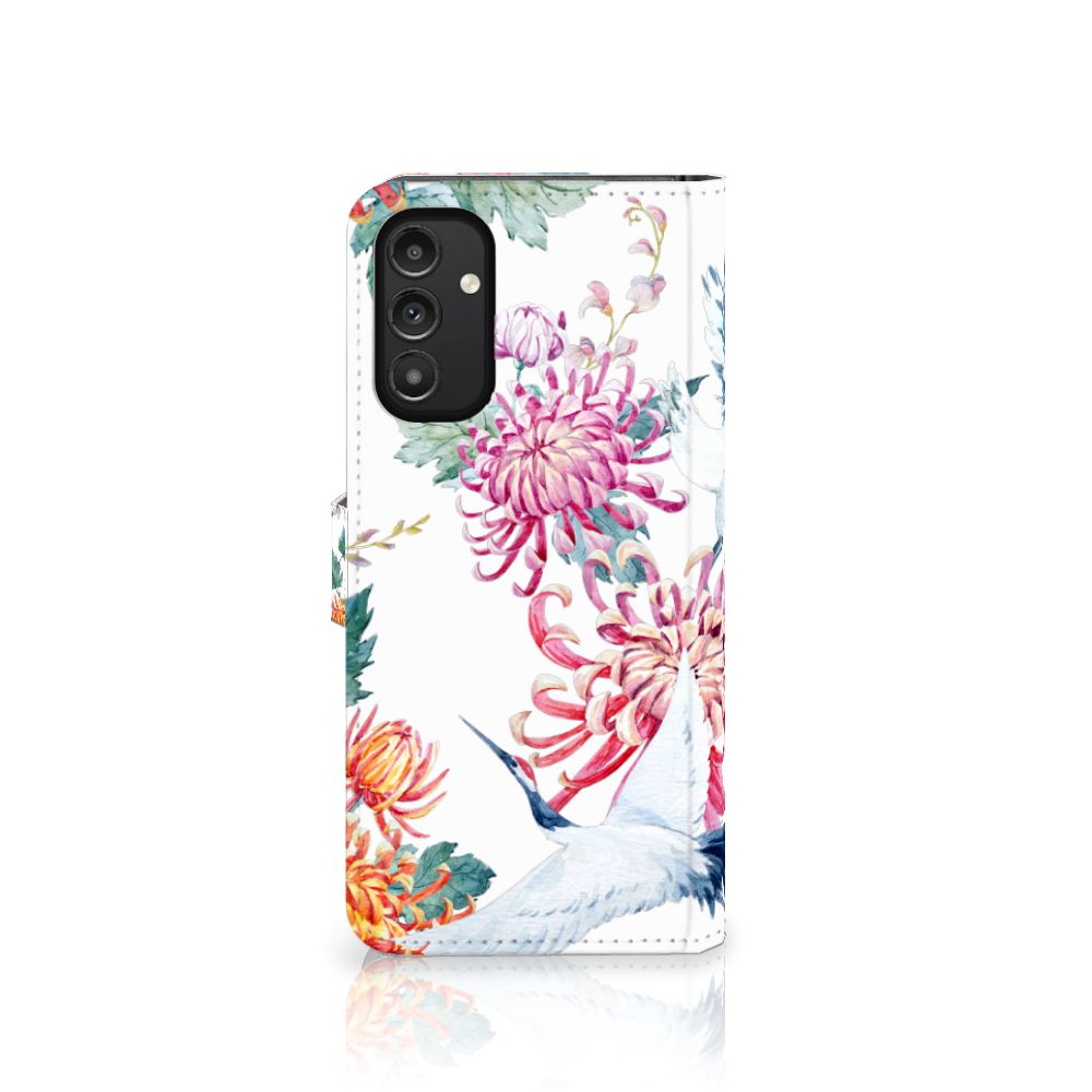 Samsung Galaxy A14 5G Telefoonhoesje met Pasjes Bird Flowers