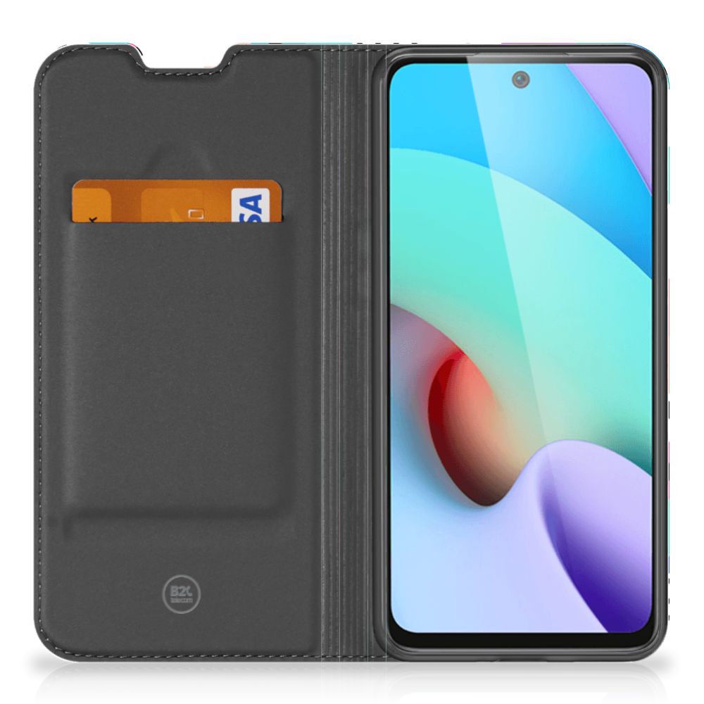 Xiaomi Redmi 10 Stand Case Blokken Kleurrijk