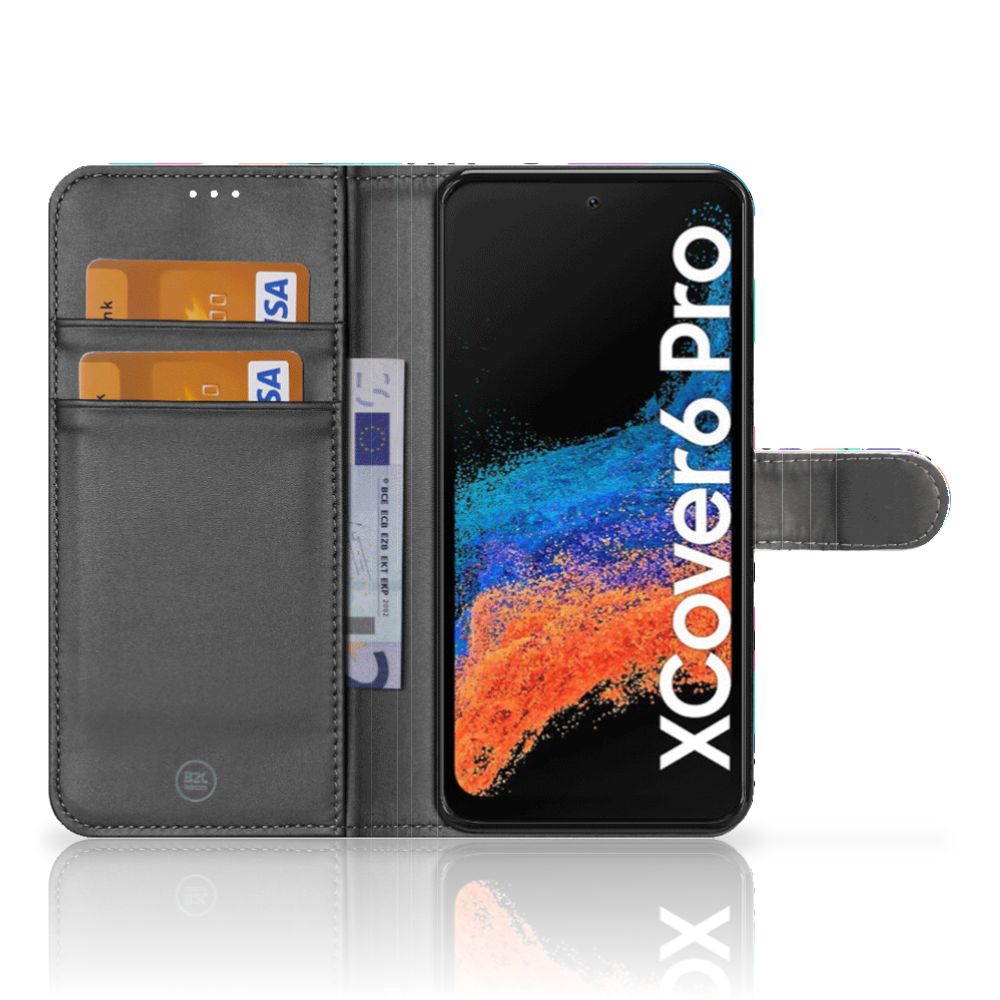 Samsung Galaxy Xcover 6 Pro Book Case Blokken Kleurrijk
