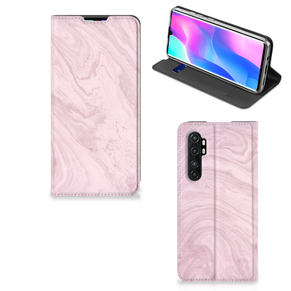 Xiaomi Mi Note 10 Lite Standcase Marble Pink - Origineel Cadeau Vriendin