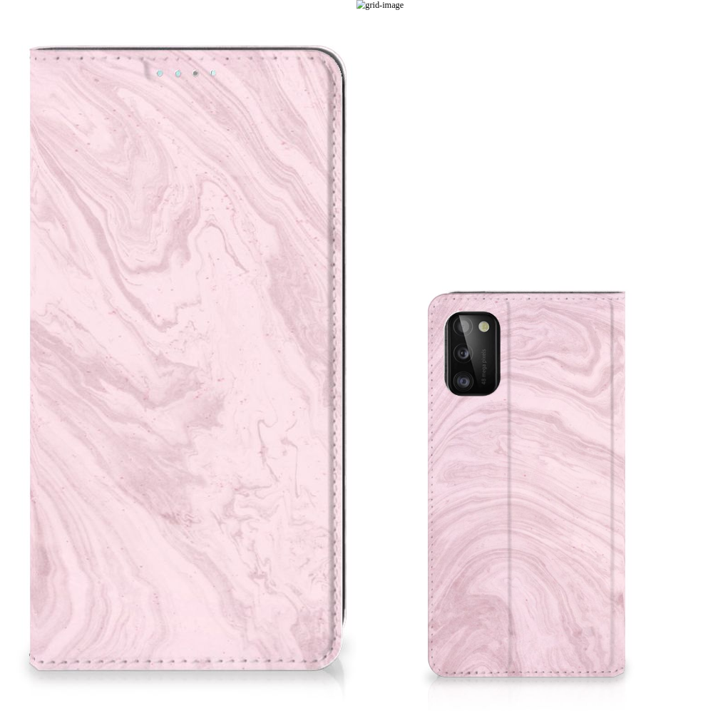 Samsung Galaxy A41 Standcase Marble Pink - Origineel Cadeau Vriendin
