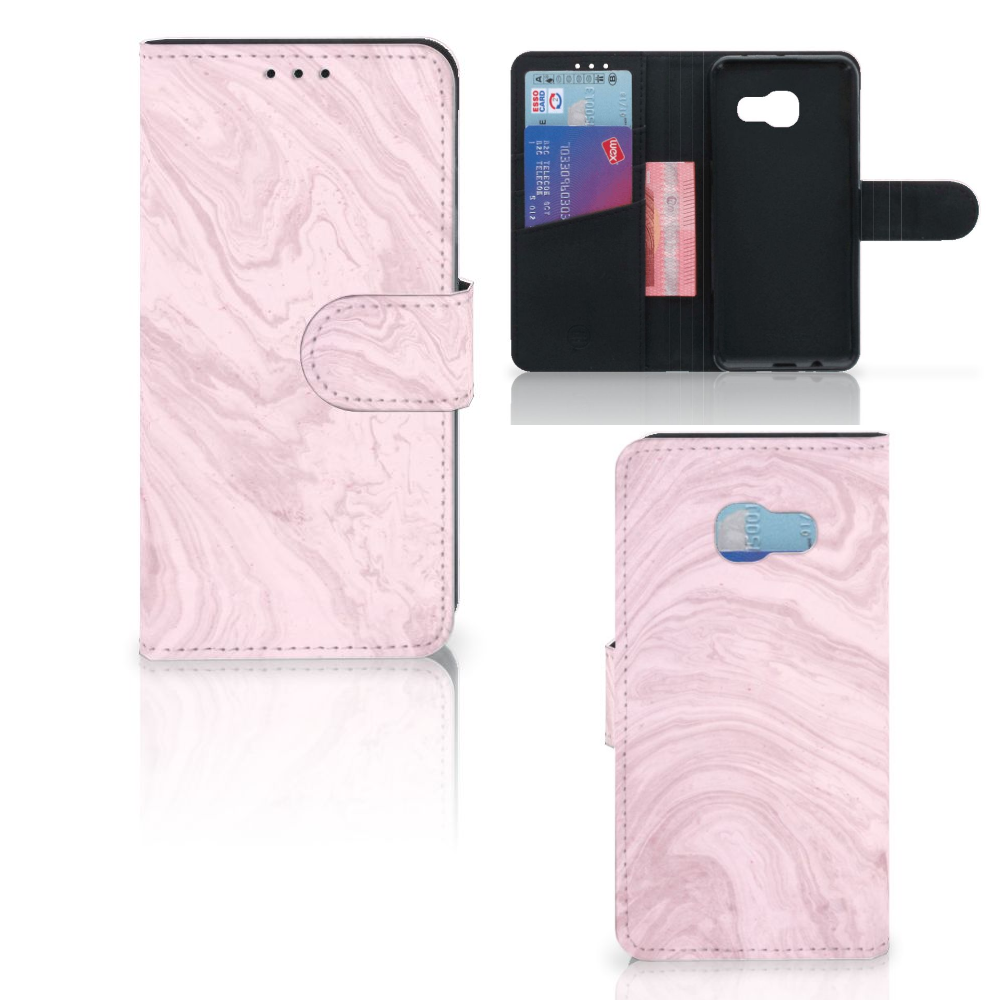 Samsung Galaxy A3 2017 Bookcase Marble Pink - Origineel Cadeau Vriendin