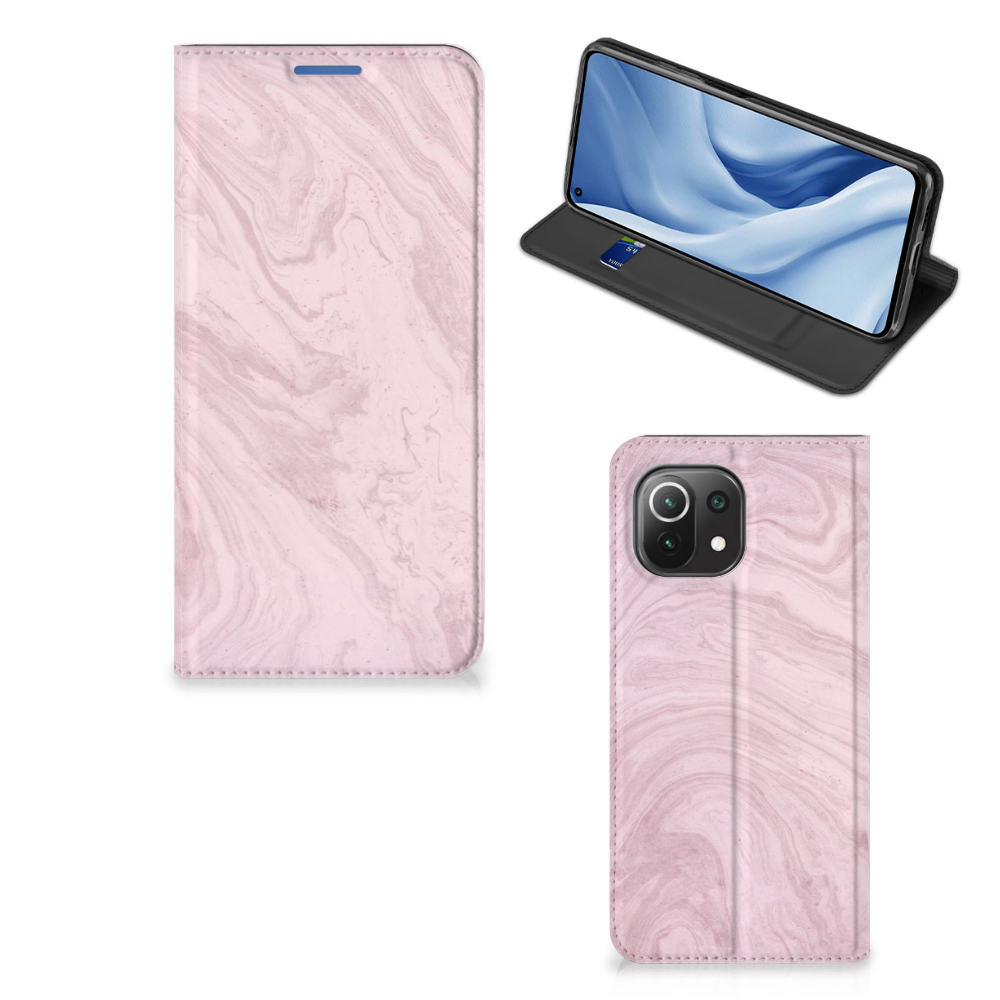 Xiaomi 11 Lite NE 5G | Mi 11 Lite Standcase Marble Pink - Origineel Cadeau Vriendin