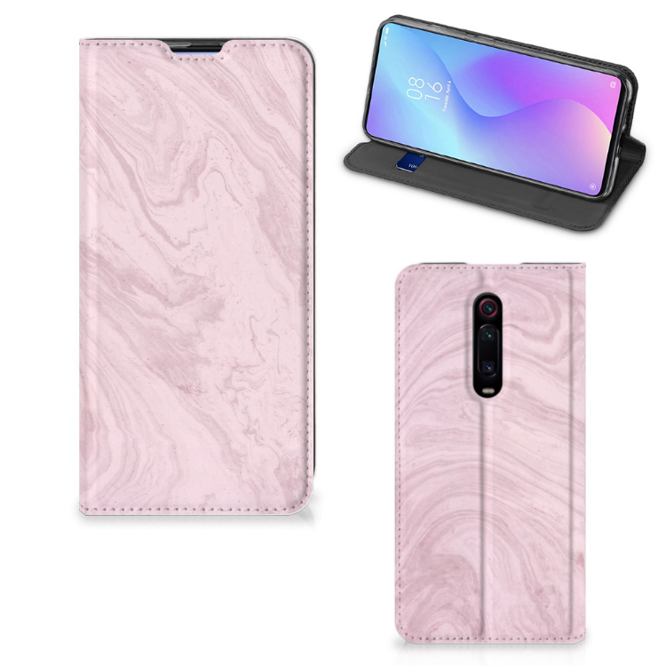 Xiaomi Redmi K20 Pro Standcase Marble Pink - Origineel Cadeau Vriendin