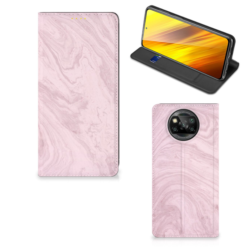 Xiaomi Poco X3 Pro | Poco X3 Standcase Marble Pink - Origineel Cadeau Vriendin