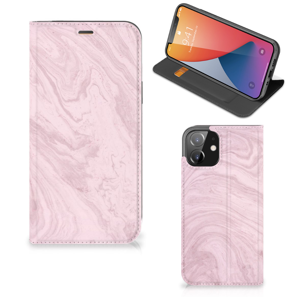 iPhone 12 | iPhone 12 Pro Standcase Marble Pink - Origineel Cadeau Vriendin