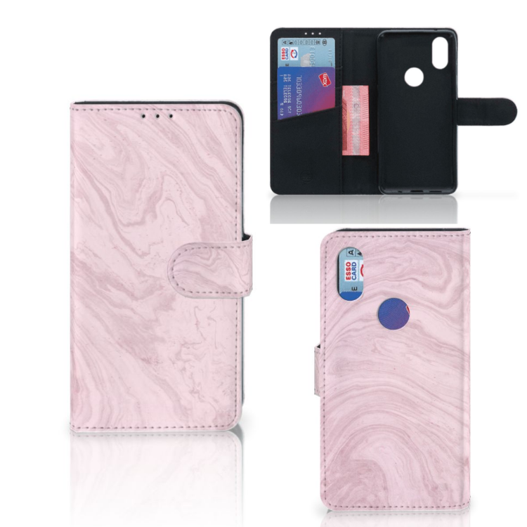 Xiaomi Mi Mix 2s Bookcase Marble Pink - Origineel Cadeau Vriendin