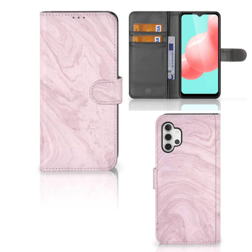 Samsung Galaxy A32 5G Bookcase Marble Pink - Origineel Cadeau Vriendin