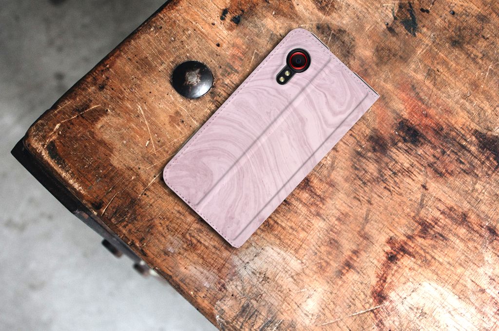 Samsung Galaxy Xcover 5 Standcase Marble Pink - Origineel Cadeau Vriendin