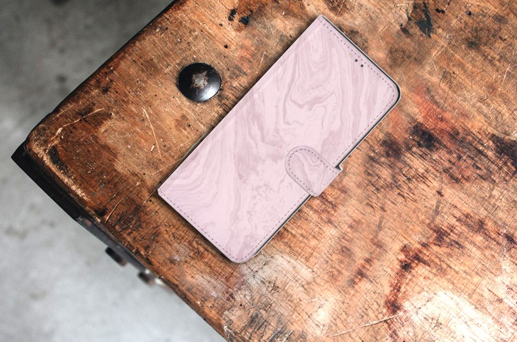 Nokia 5.3 Bookcase Marble Pink - Origineel Cadeau Vriendin