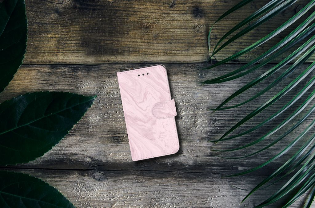 Samsung Galaxy Xcover 3 | Xcover 3 VE Bookcase Marble Pink - Origineel Cadeau Vriendin