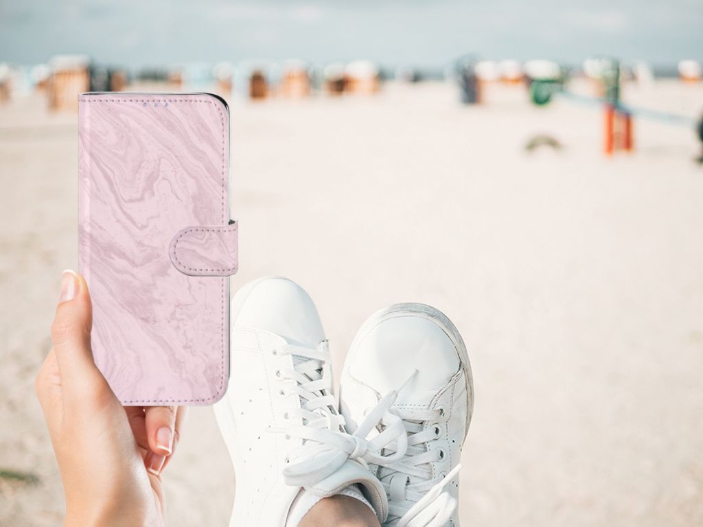 Samsung Galaxy A51 Bookcase Marble Pink - Origineel Cadeau Vriendin
