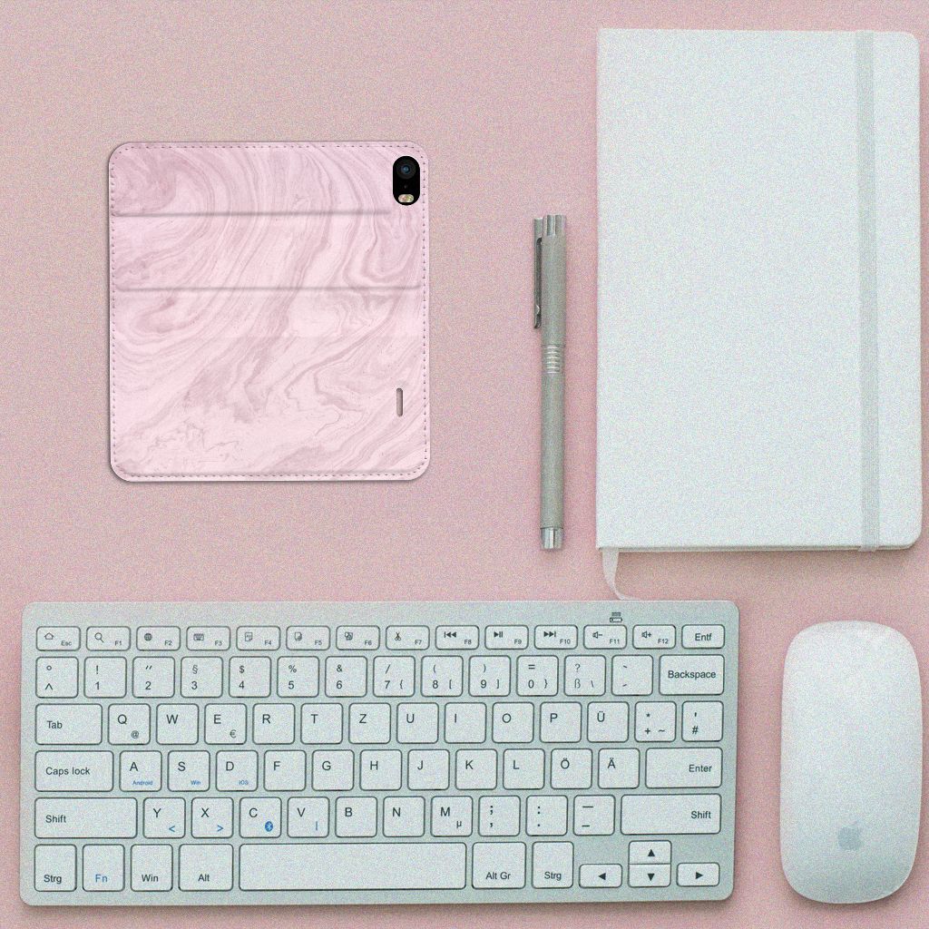 iPhone SE|5S|5 Standcase Marble Pink - Origineel Cadeau Vriendin