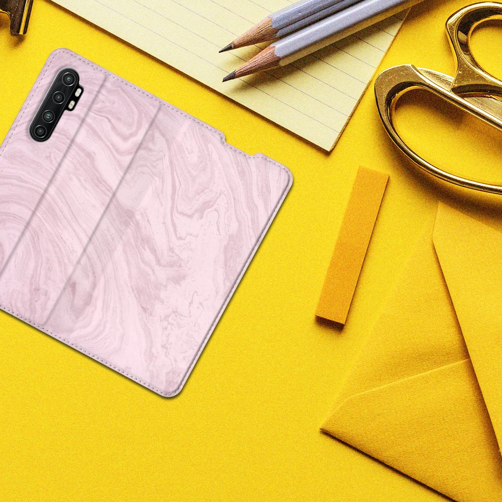 Xiaomi Mi Note 10 Lite Standcase Marble Pink - Origineel Cadeau Vriendin