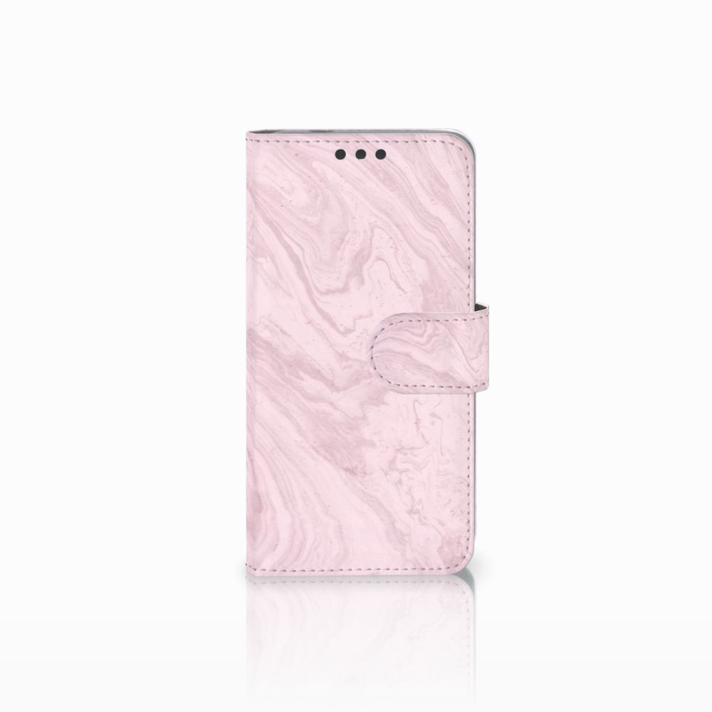 Microsoft Lumia 650 Bookcase Marble Pink - Origineel Cadeau Vriendin