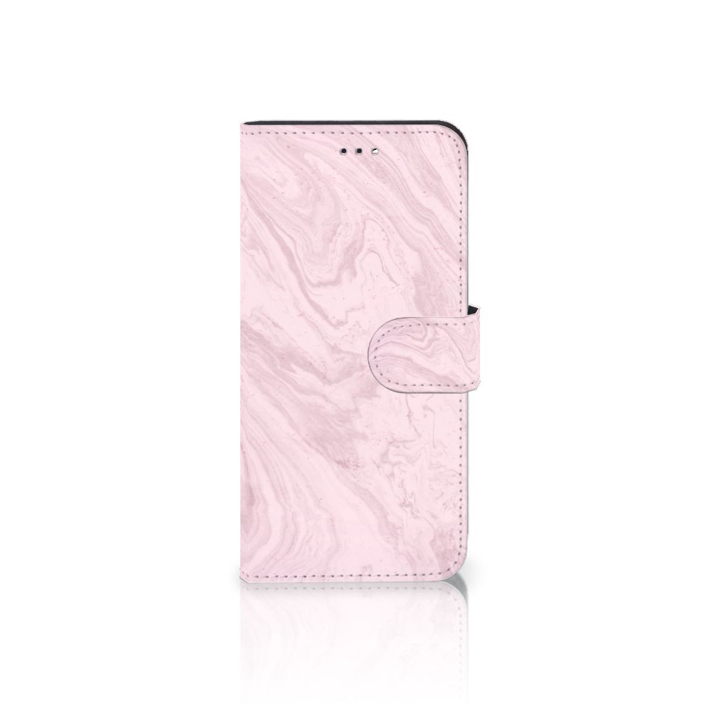 Huawei P Smart Bookcase Marble Pink - Origineel Cadeau Vriendin