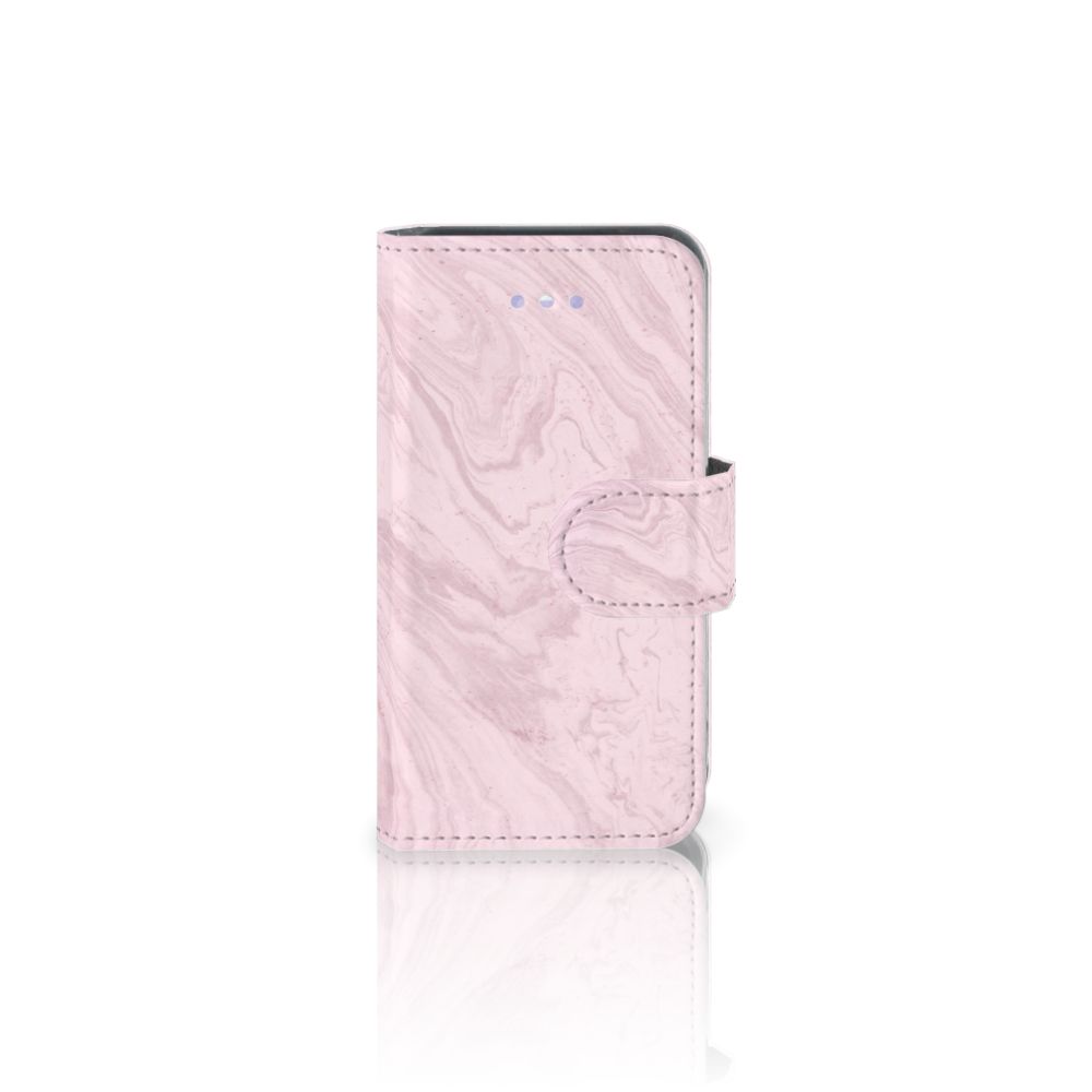 Apple iPhone 4 | 4S Bookcase Marble Pink - Origineel Cadeau Vriendin