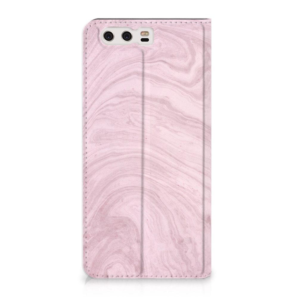 Huawei P10 Plus Standcase Marble Pink - Origineel Cadeau Vriendin