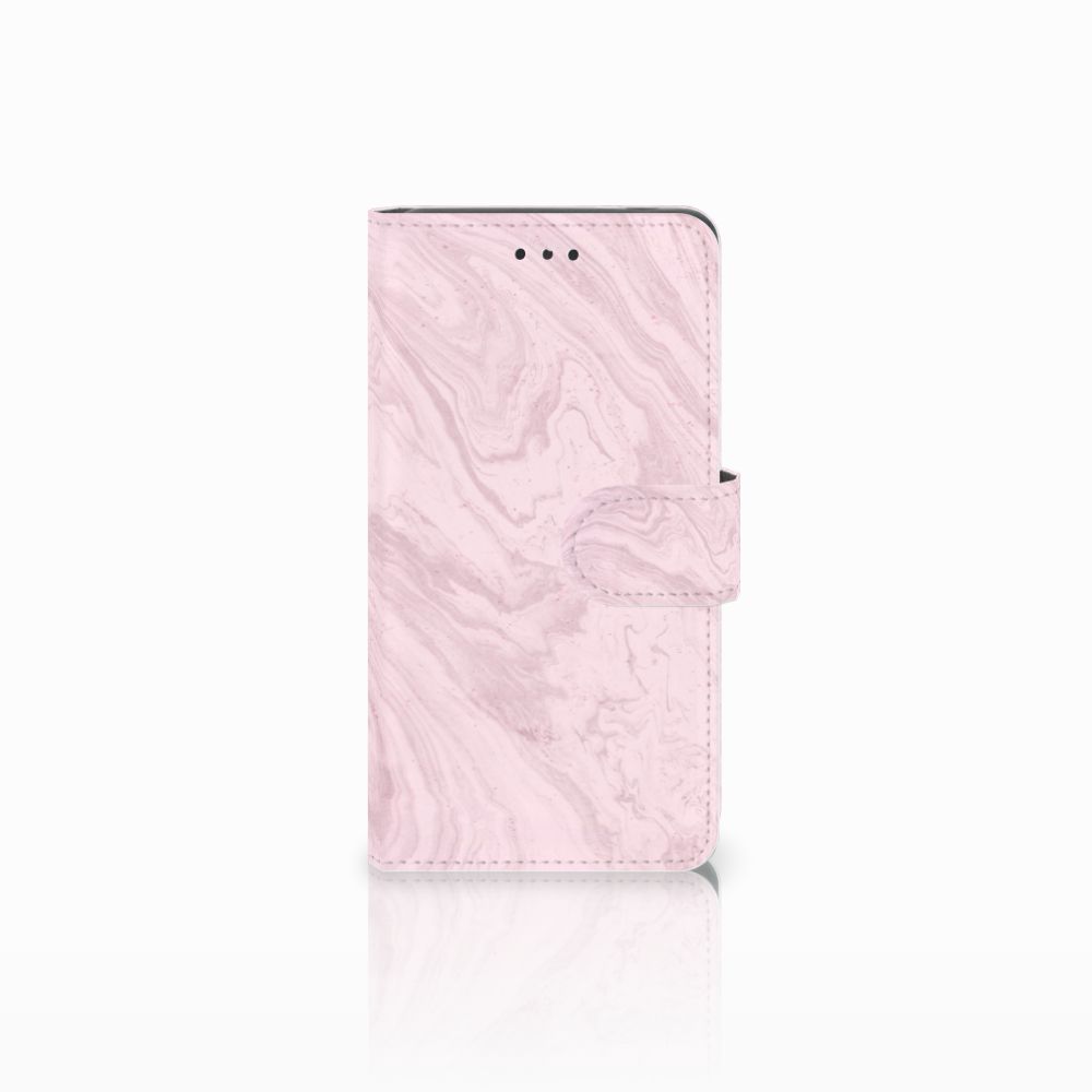Nokia 7 Bookcase Marble Pink - Origineel Cadeau Vriendin