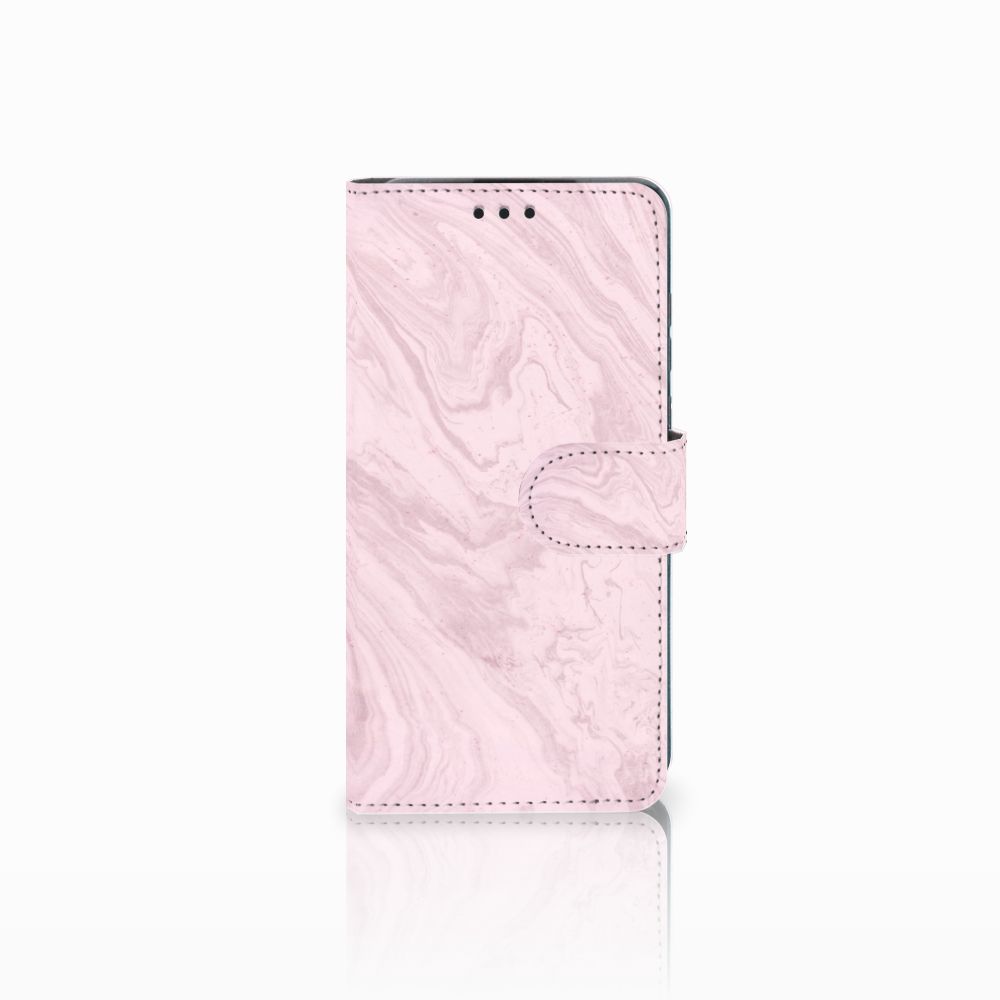 Huawei P30 Bookcase Marble Pink - Origineel Cadeau Vriendin