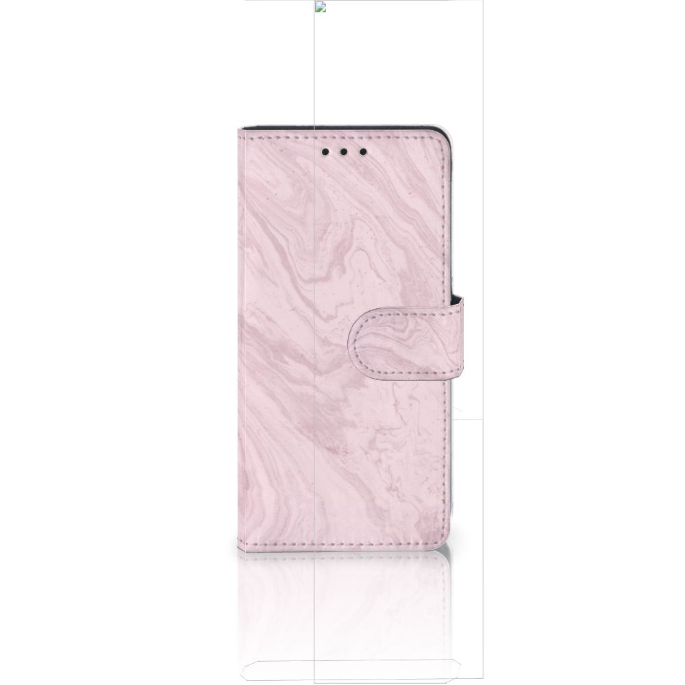 Huawei Ascend P8 Lite Bookcase Marble Pink - Origineel Cadeau Vriendin
