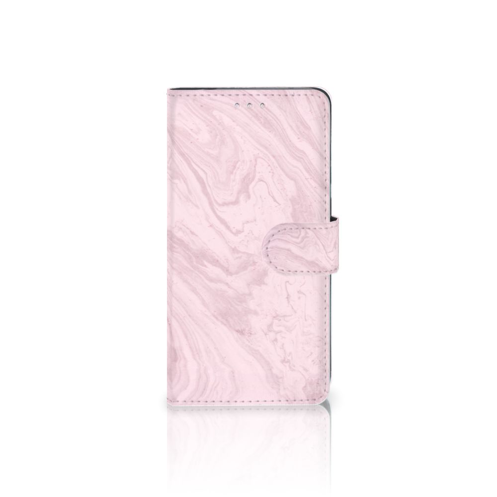 Huawei Y7 (2019) Bookcase Marble Pink - Origineel Cadeau Vriendin