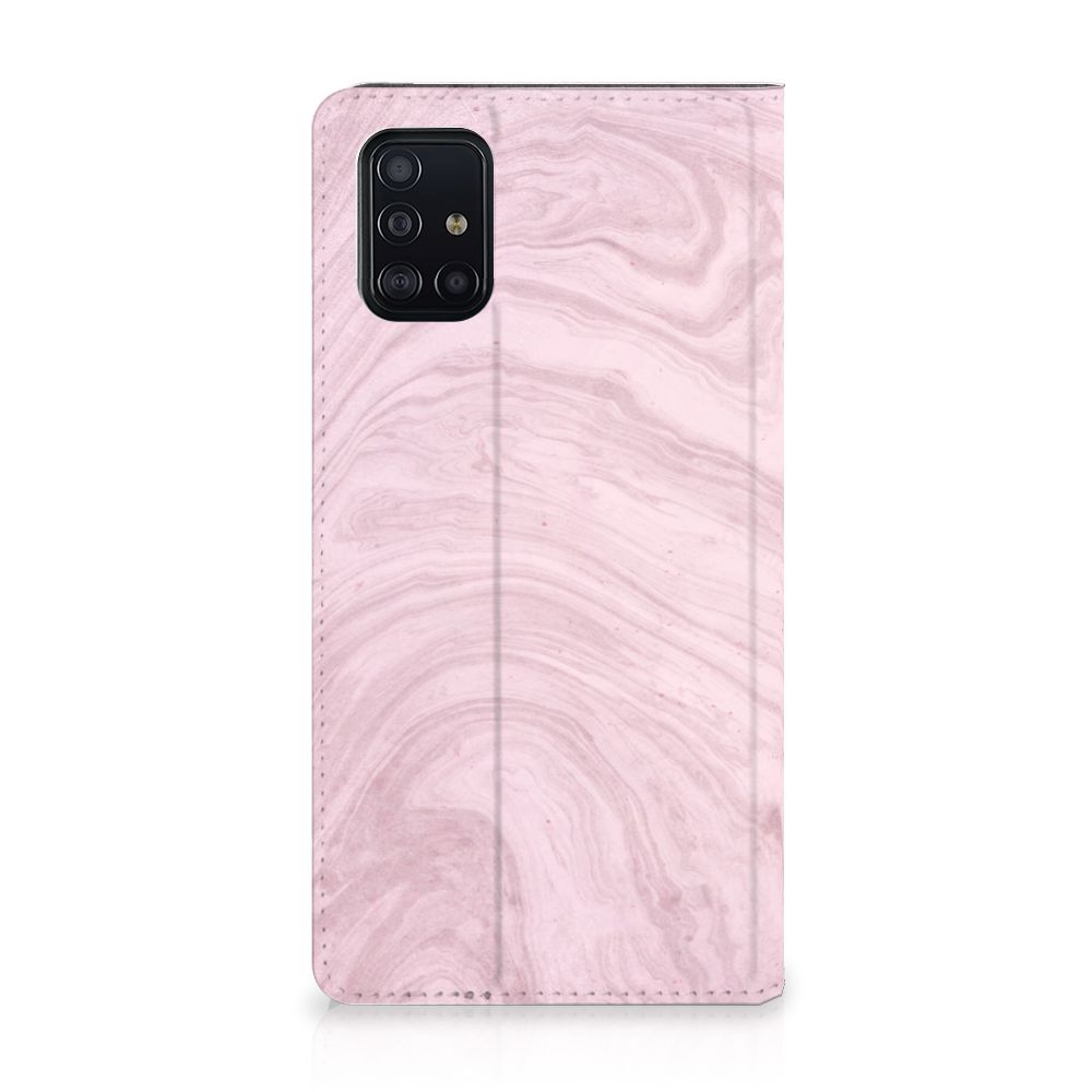 Samsung Galaxy A51 Standcase Marble Pink - Origineel Cadeau Vriendin