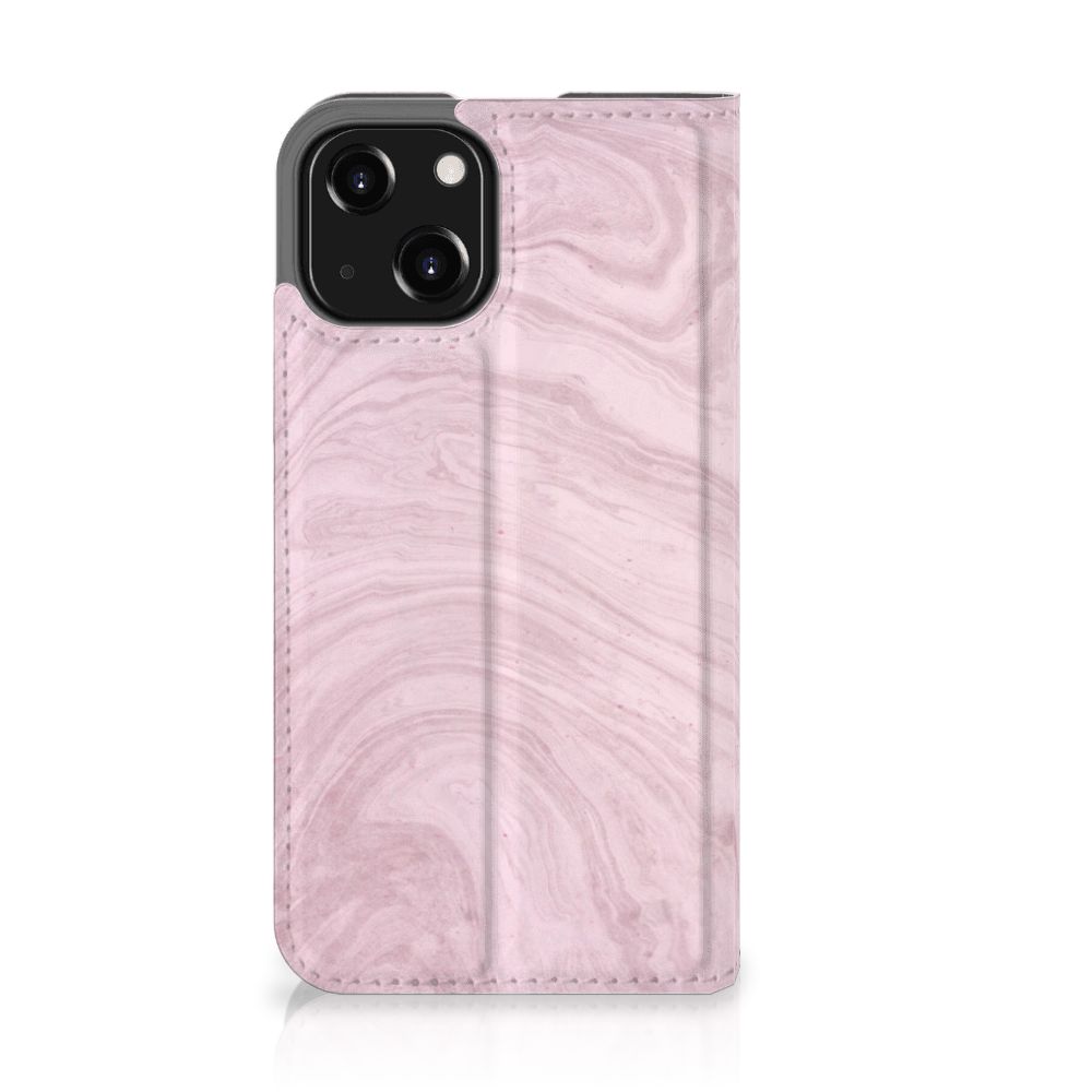 iPhone 13 Mini Standcase Marble Pink - Origineel Cadeau Vriendin