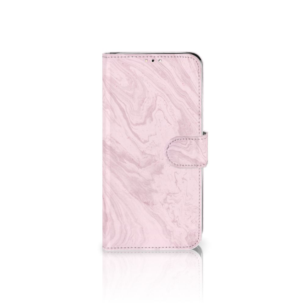 Huawei Y6 (2019) Bookcase Marble Pink - Origineel Cadeau Vriendin