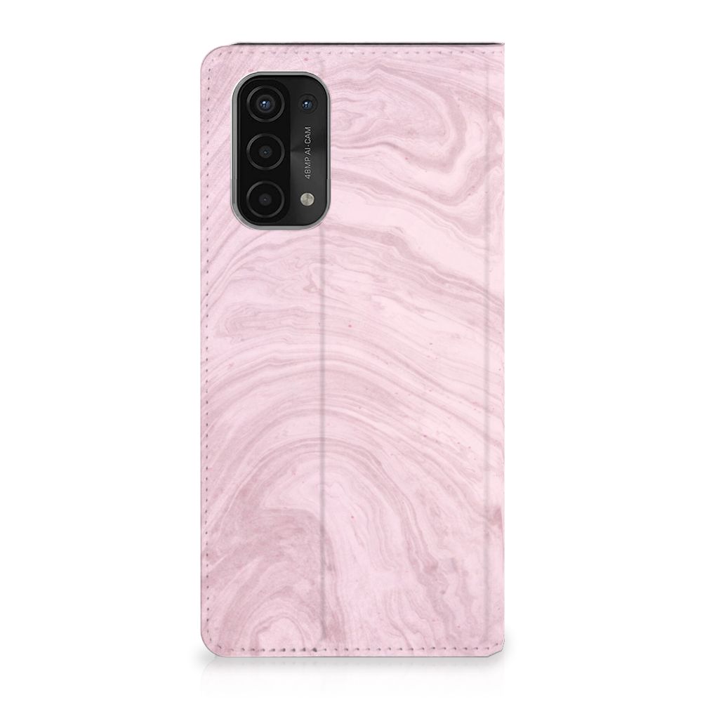 OPPO A54 5G | A74 5G | A93 5G Standcase Marble Pink - Origineel Cadeau Vriendin