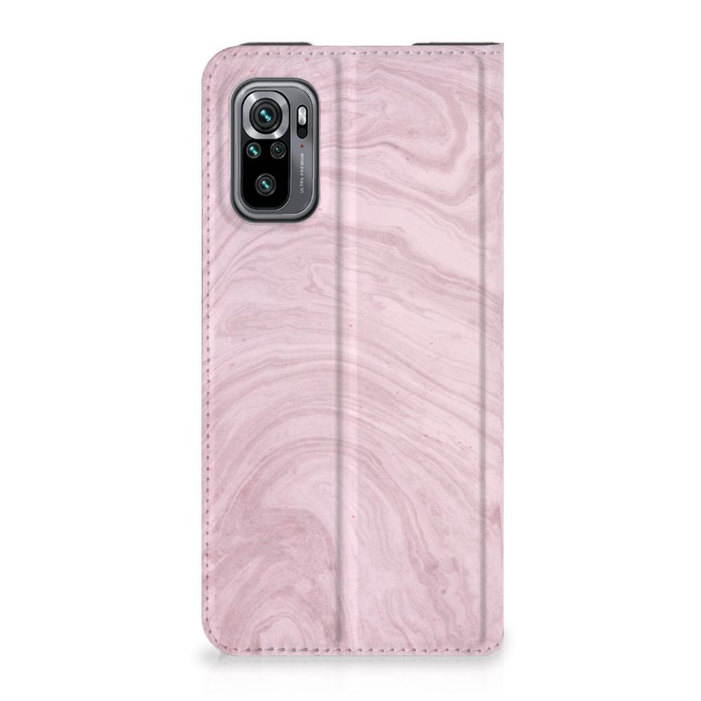 Xiaomi Redmi Note 10/10T 5G | Poco M3 Pro Standcase Marble Pink - Origineel Cadeau Vriendin