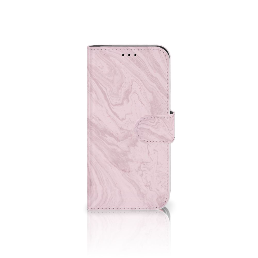 Apple iPhone X | Xs Bookcase Marble Pink - Origineel Cadeau Vriendin