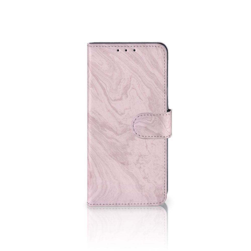 Alcatel 1S 2020 Bookcase Marble Pink - Origineel Cadeau Vriendin