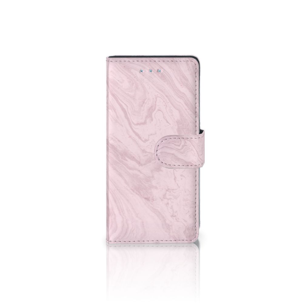 Huawei P9 Lite Bookcase Marble Pink - Origineel Cadeau Vriendin
