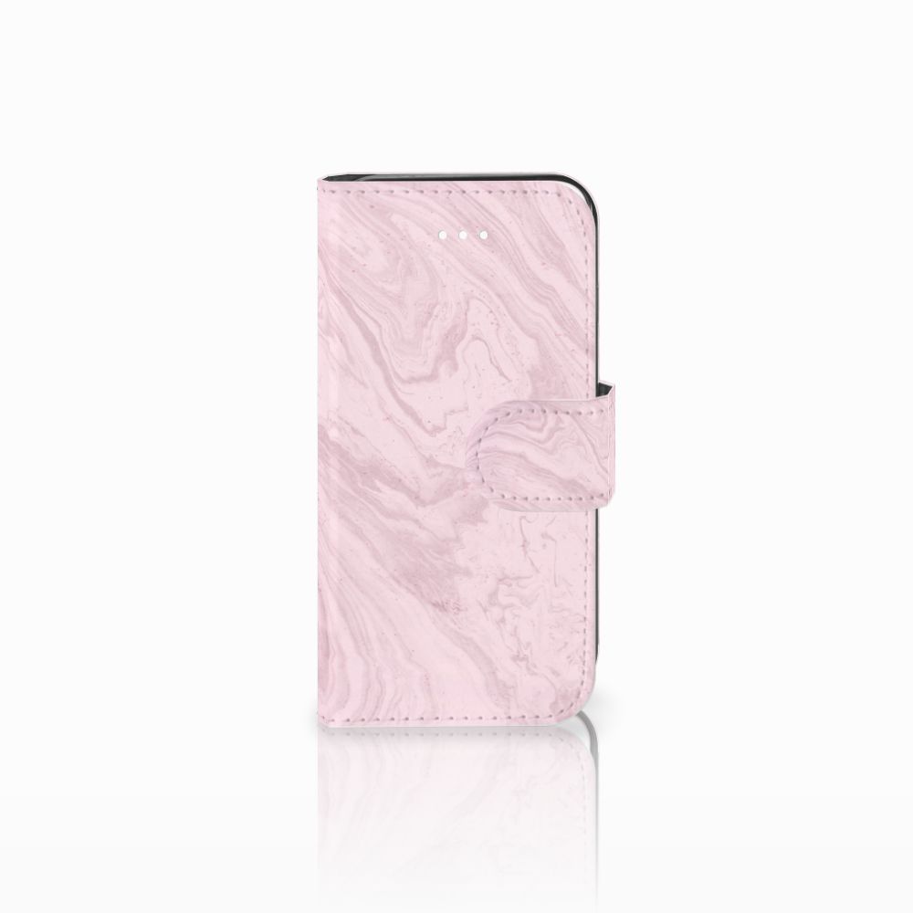 Apple iPhone 5 | 5s | SE Bookcase Marble Pink - Origineel Cadeau Vriendin