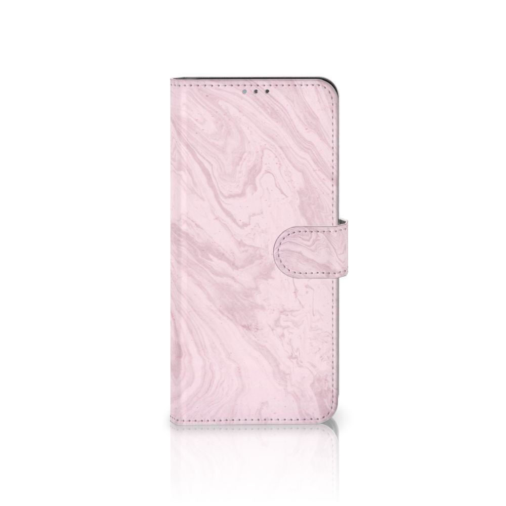 Nokia 2.4 Bookcase Marble Pink - Origineel Cadeau Vriendin