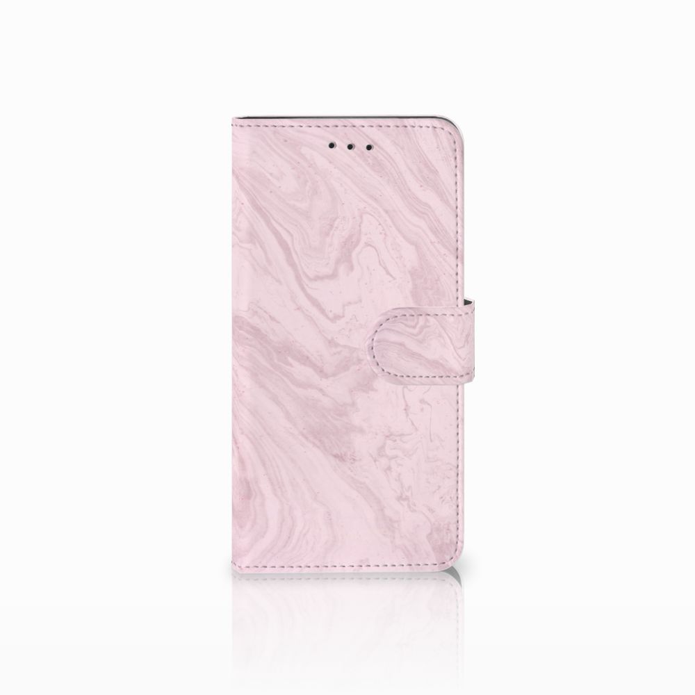 Motorola Moto E5 Play Bookcase Marble Pink - Origineel Cadeau Vriendin