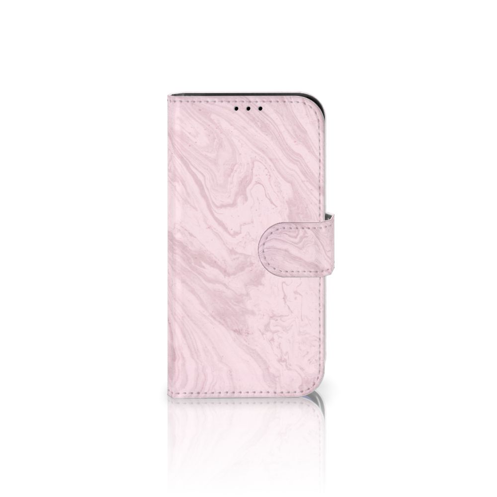 iPhone 13 Mini Bookcase Marble Pink - Origineel Cadeau Vriendin