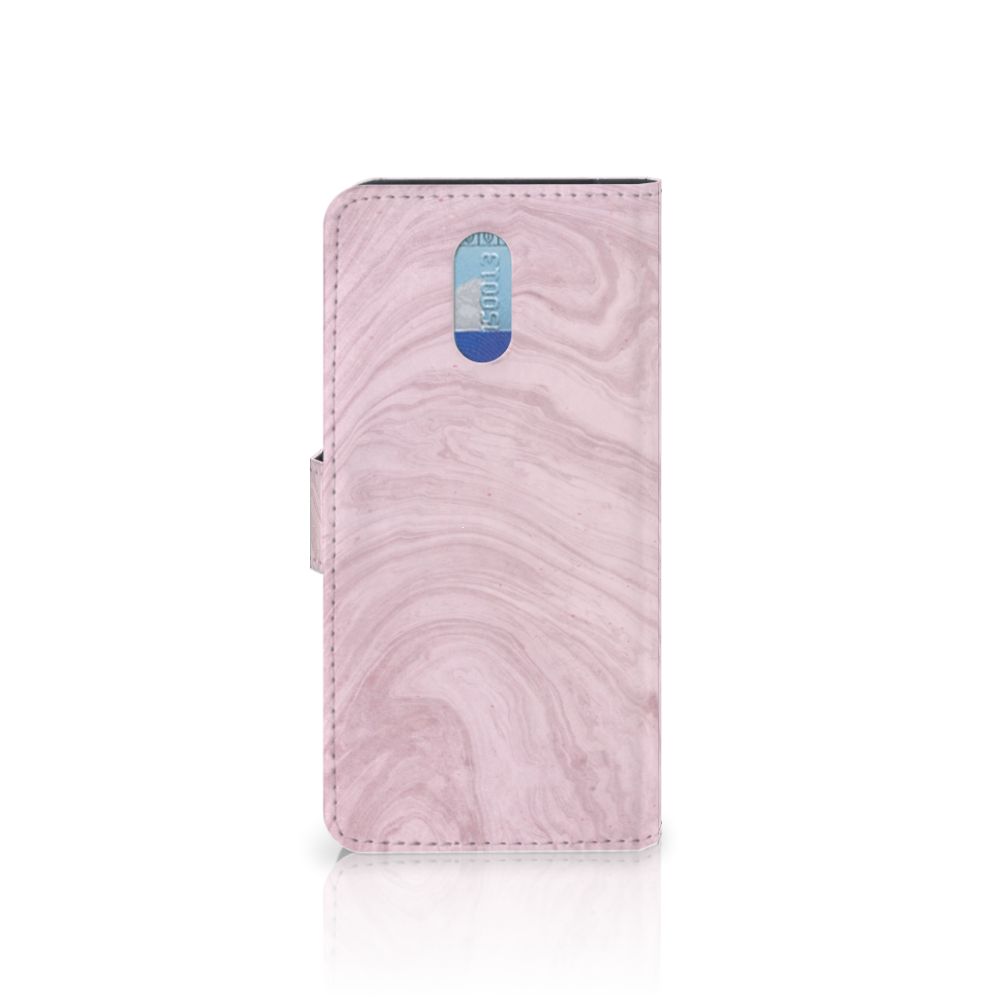 Nokia 2.3 Bookcase Marble Pink - Origineel Cadeau Vriendin