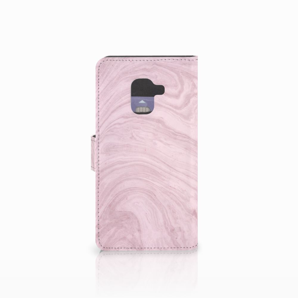 Samsung Galaxy A8 2018 Bookcase Marble Pink - Origineel Cadeau Vriendin