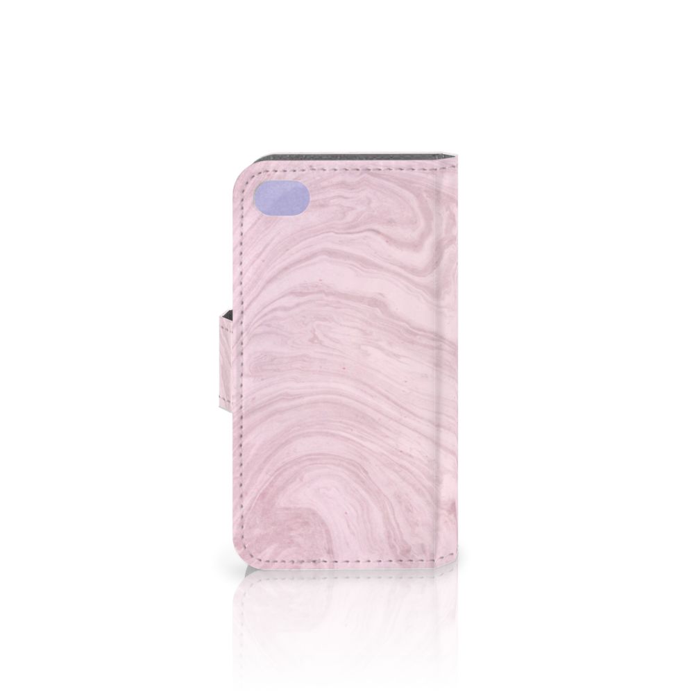 Apple iPhone 4 | 4S Bookcase Marble Pink - Origineel Cadeau Vriendin