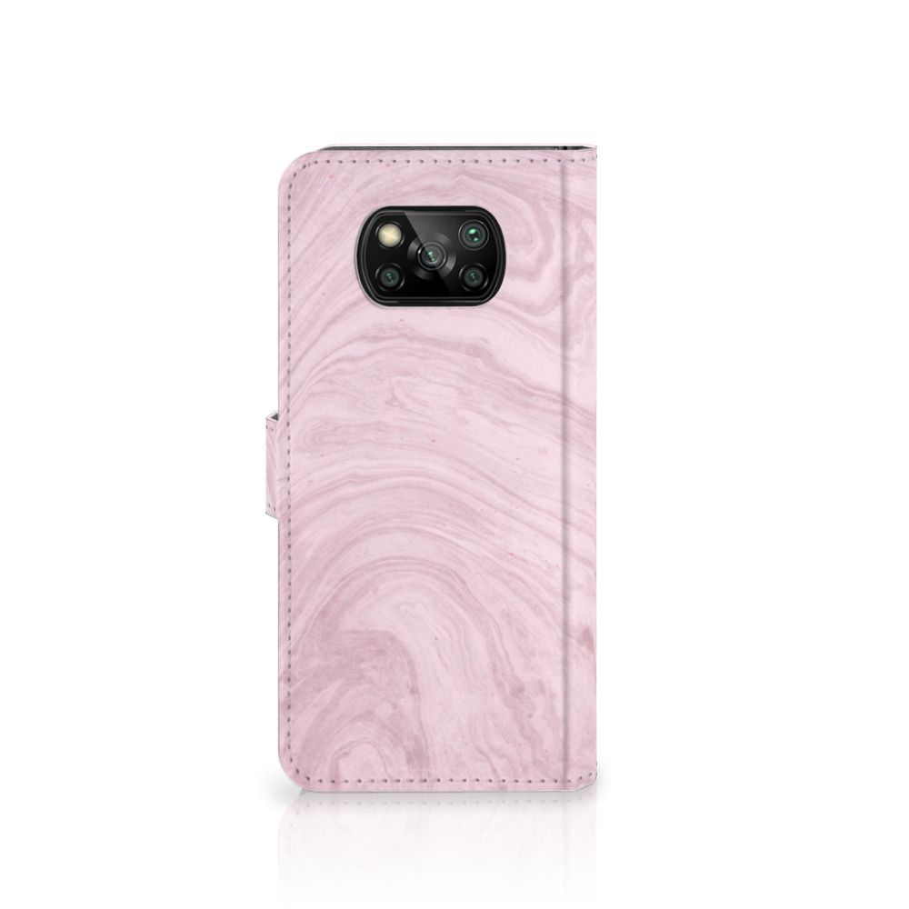 Xiaomi Poco X3 | Poco X3 Pro Bookcase Marble Pink - Origineel Cadeau Vriendin