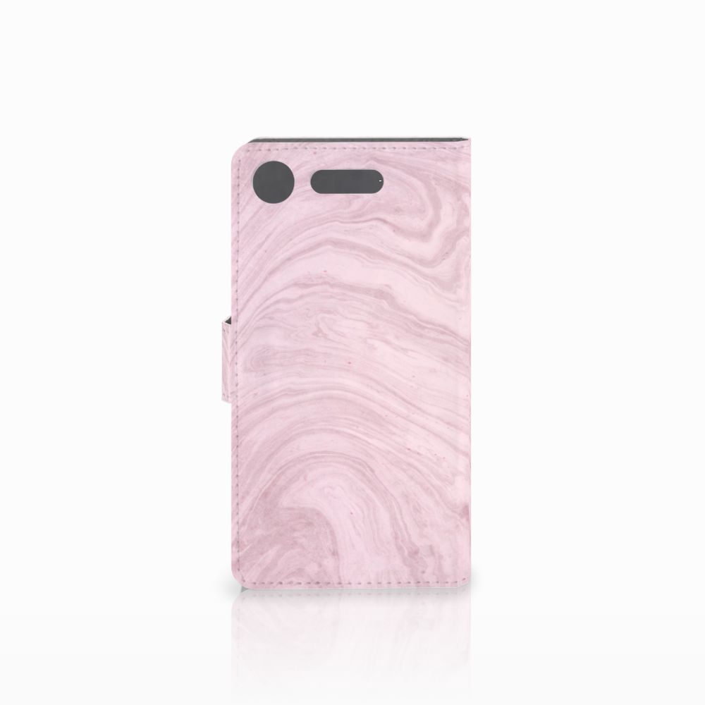 Sony Xperia XZ1 Bookcase Marble Pink - Origineel Cadeau Vriendin