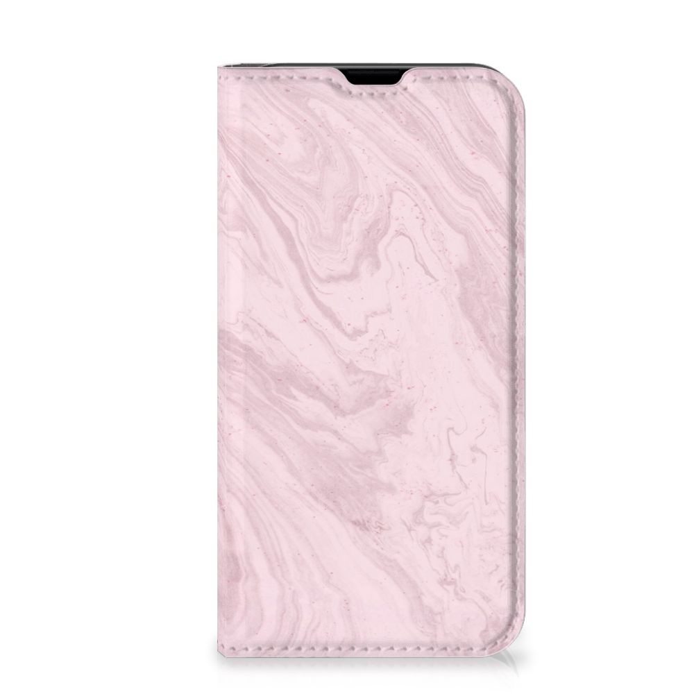 iPhone 13 Mini Standcase Marble Pink - Origineel Cadeau Vriendin