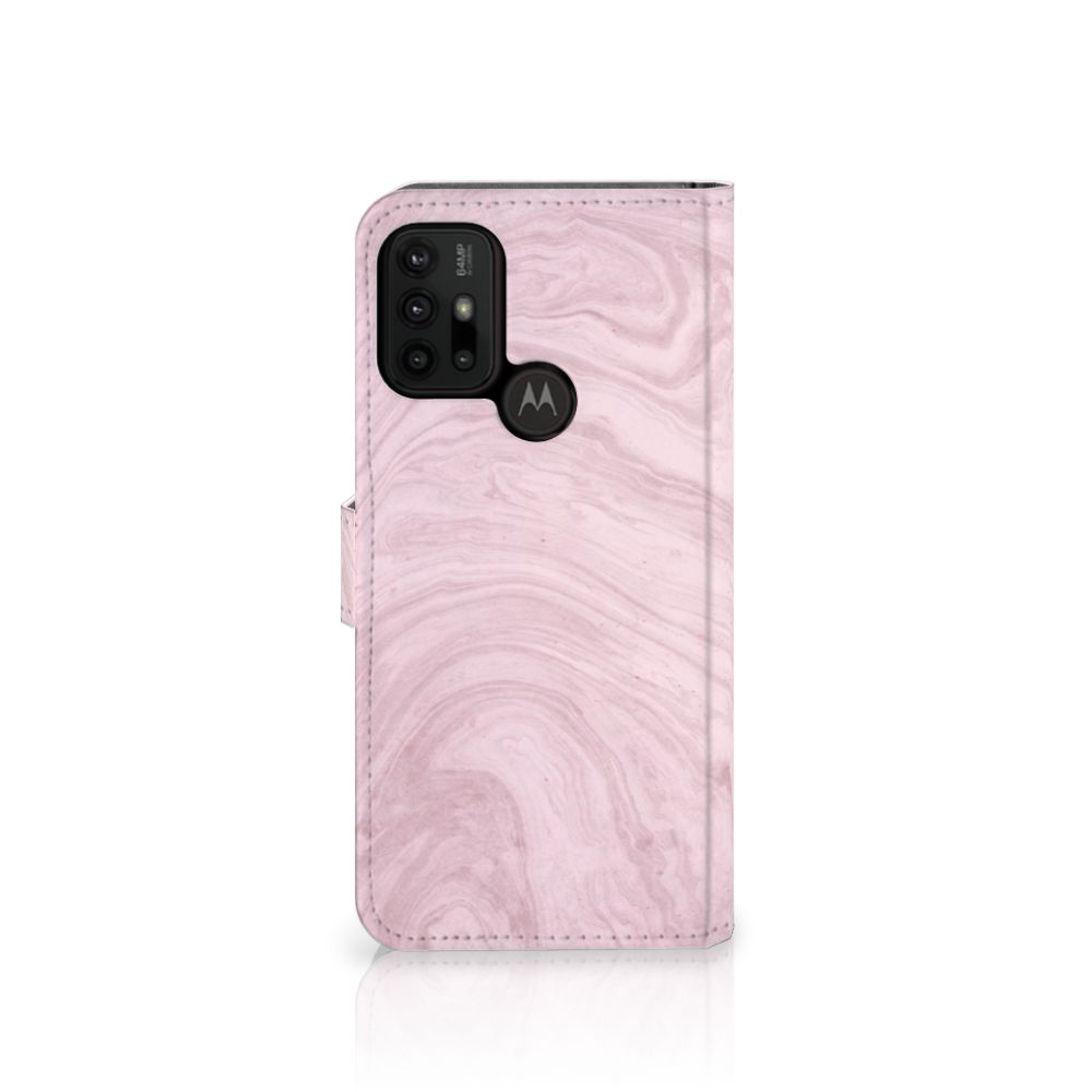 Motorola Moto G10 | G20 | G30 Bookcase Marble Pink - Origineel Cadeau Vriendin