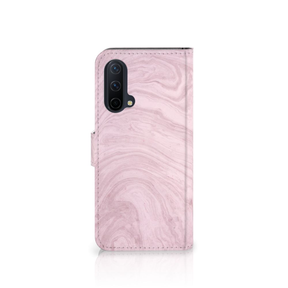 OnePlus Nord CE 5G Bookcase Marble Pink - Origineel Cadeau Vriendin