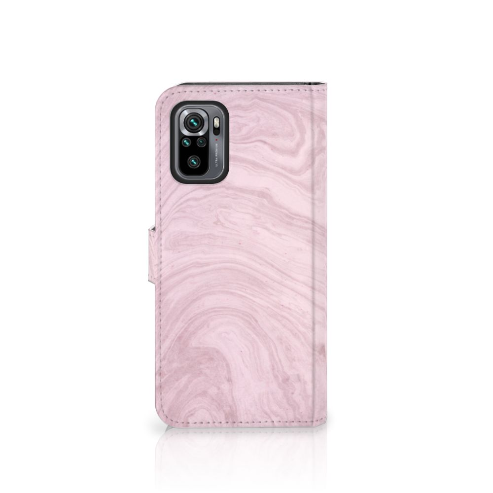 Xiaomi Redmi Note 10S | 10 4G | Poco M5s Bookcase Marble Pink - Origineel Cadeau Vriendin