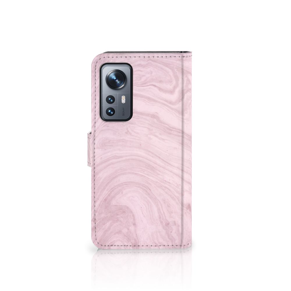 Xiaomi 12 | 12X Bookcase Marble Pink - Origineel Cadeau Vriendin