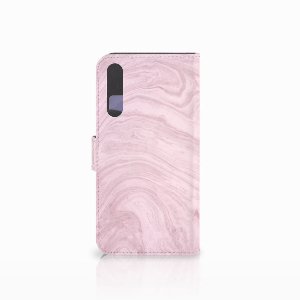 Huawei P20 Pro Bookcase Marble Pink - Origineel Cadeau Vriendin