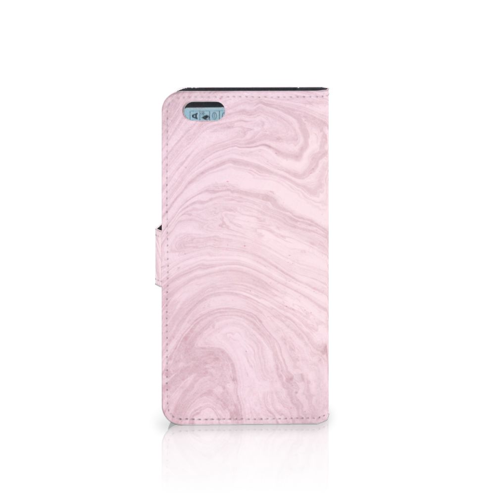 Apple iPhone 6 Plus | 6s Plus Bookcase Marble Pink - Origineel Cadeau Vriendin